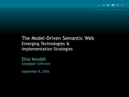 The Model-Driven Semantic Web