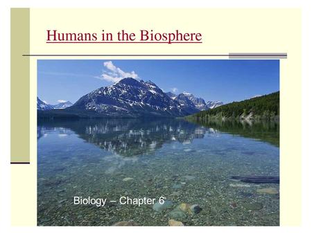 Biology – Chapter 6.