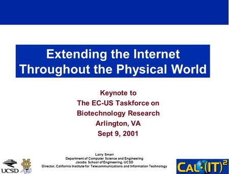 Extending the Internet Throughout the Physical World