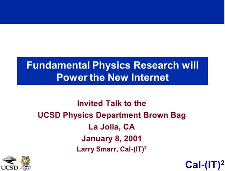 Fundamental Physics Research will Power the New Internet