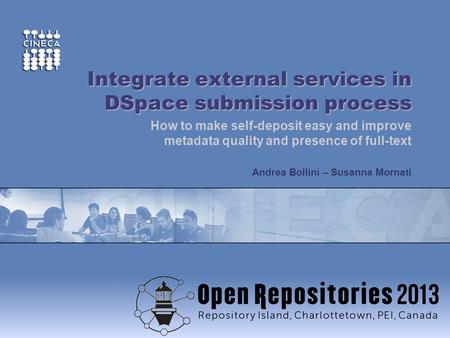 Integrate external services in DSpace submission process