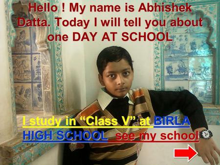 Hello. My name is Abhishek Datta