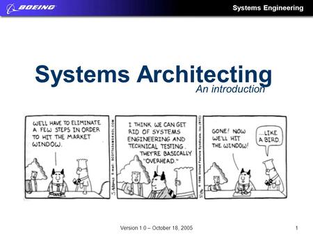 Systems Architecting An introduction.