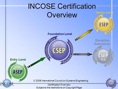 INCOSE Certification Overview