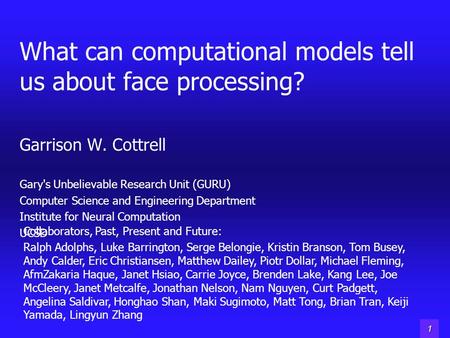 What can computational models tell us about face processing?