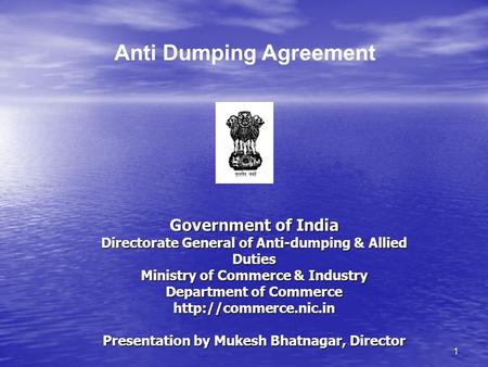Anti Dumping Agreement