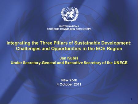 Integrating the Three Pillars of Sustainable Development: