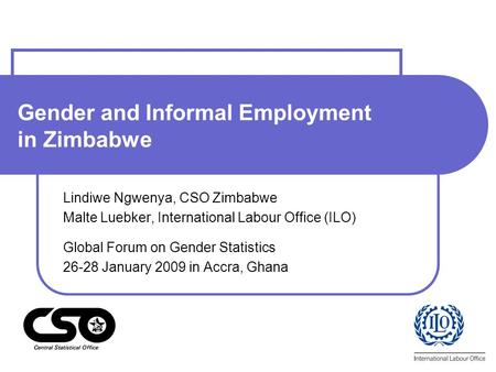 Gender and Informal Employment in Zimbabwe