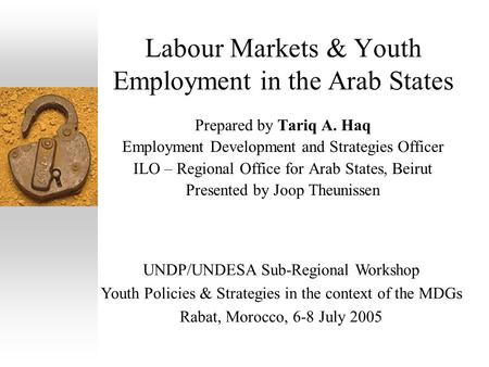 Labour Markets & Youth Employment in the Arab States