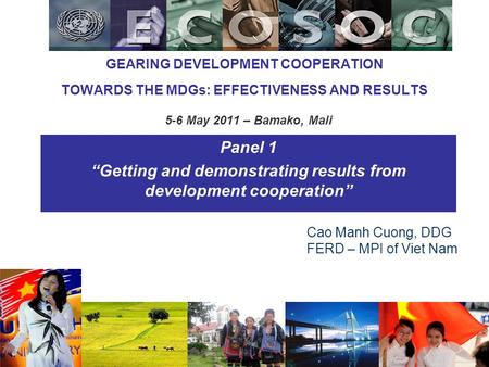 “Getting and demonstrating results from development cooperation”