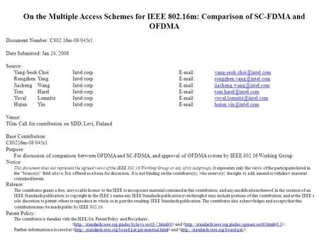 On the Multiple Access Schemes for IEEE 802