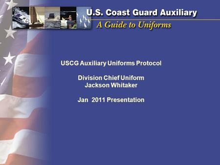 USCG Auxiliary Uniforms Protocol Division Chief Uniform