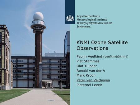 KNMI Ozone Satellite Observations