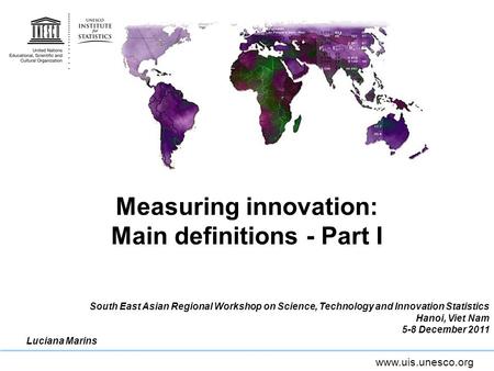 Measuring innovation: Main definitions - Part I