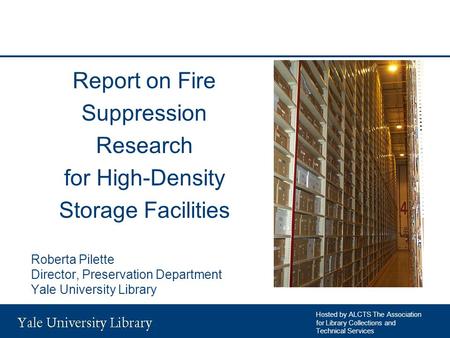Report on Fire Suppression Research for High-Density