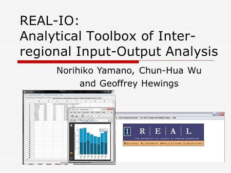 REAL-IO: Analytical Toolbox of Inter-regional Input-Output Analysis