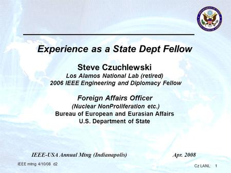 IEEE-USA GOVERNMENT FELLOWSHIPS Linking Engineers With Government. - ppt  download