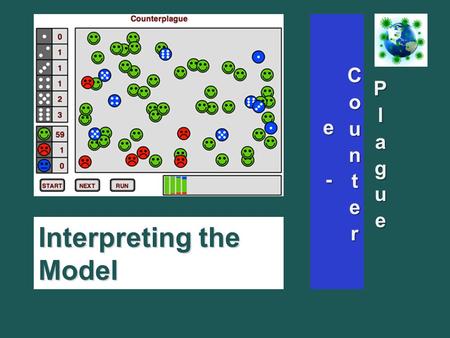 Interpreting the Model. e-Counter Plague How many people are in this class? How many people were initially infected? How many are sick at this stage?