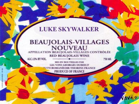 LUKE SKYWALKER Beaujolais is written with an S because there are 12 of them.