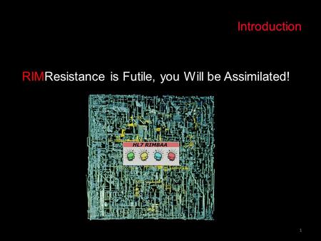 Domain Driven Design and RIM. Introduction 1 RIMResistance is Futile, you Will be Assimilated!