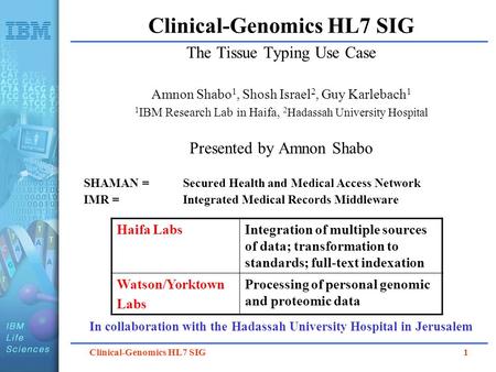 Clinical-Genomics HL7 SIG