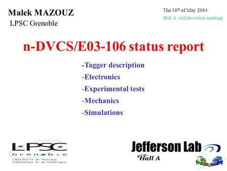 n-DVCS/E status report