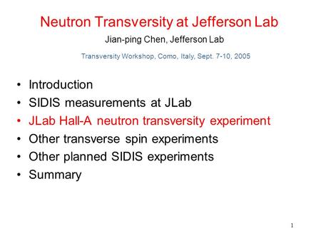 Neutron Transversity at Jefferson Lab
