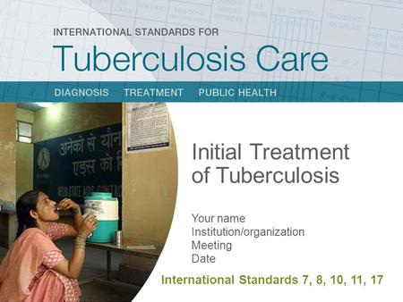 Initial Treatment of Tuberculosis