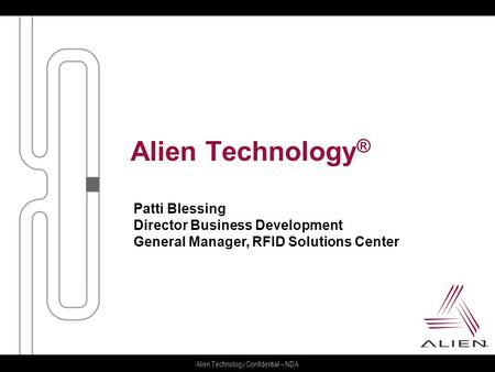 Alien Technology® Patti Blessing Director Business Development