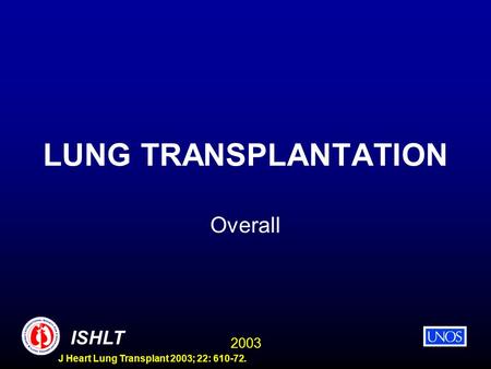 LUNG TRANSPLANTATION Overall.
