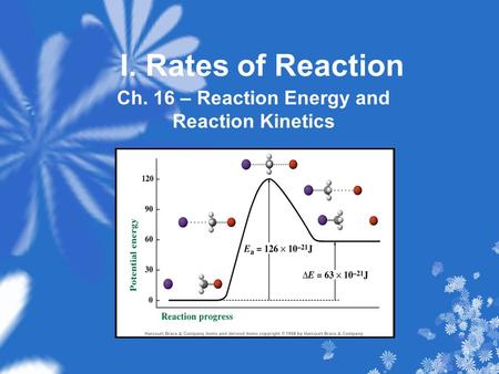 Ch. 16 – Reaction Energy and Reaction Kinetics