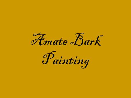 Amate Bark Painting.