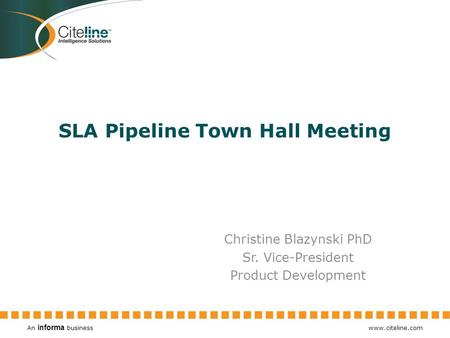 SLA Pipeline Town Hall Meeting