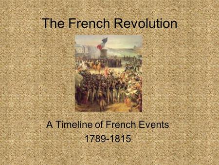 A Timeline of French Events