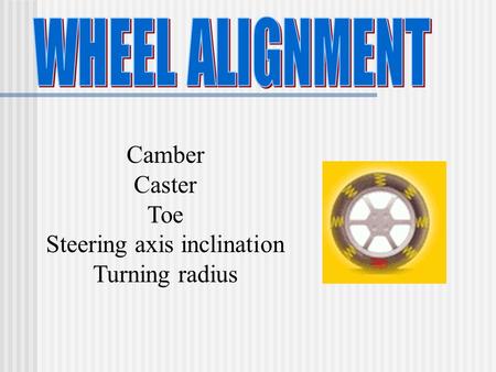 Steering axis inclination
