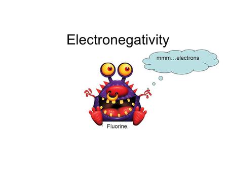 Electronegativity mmm…electrons Fluorine..