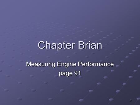 Measuring Engine Performance page 91