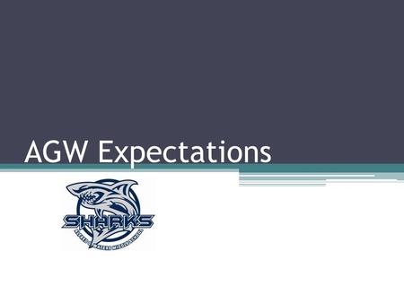 AGW Expectations. S uccessful H elpful A ccepting R esponsible K ind.
