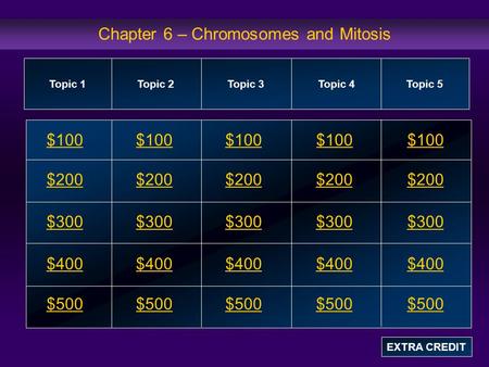 Chapter 6 – Chromosomes and Mitosis