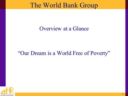 “Our Dream is a World Free of Poverty”