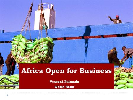 Vincent Palmade World Bank Africa Open for Business.
