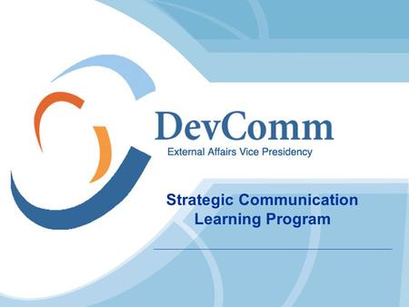 Strategic Communication Learning Program