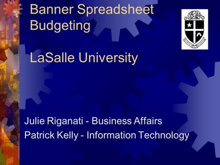 Banner Spreadsheet Budgeting LaSalle University