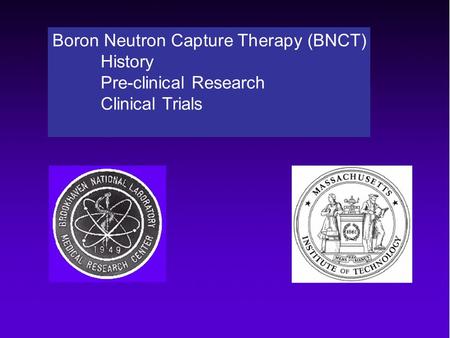 Boron Neutron Capture Therapy (BNCT)
