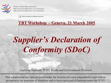 Supplier’s Declaration of Conformity (SDoC)