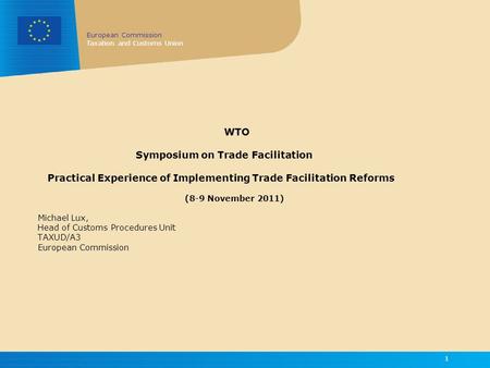 Symposium on Trade Facilitation