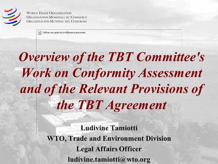 WTO, Trade and Environment Division