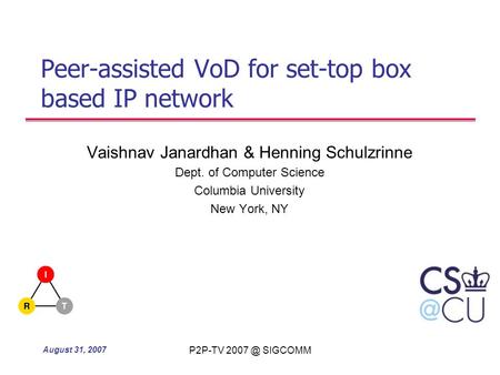 Peer-assisted VoD for set-top box based IP network