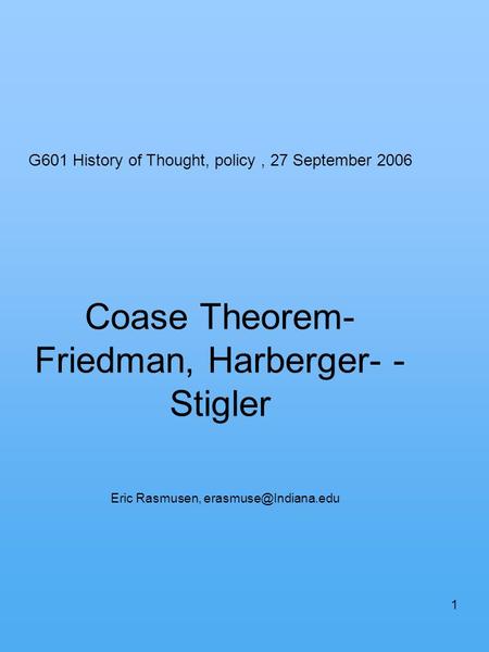 G601 History of Thought, policy , 27 September 2006