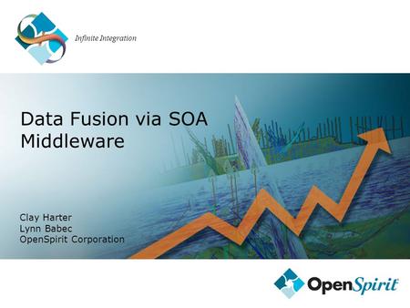 Infinite Integration Clay Harter Lynn Babec OpenSpirit Corporation Data Fusion via SOA Middleware.